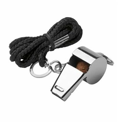 Apito de Metal Penalty Grande Com Cordão 110 dB Apito de Metal Penalty Grande Com Cordão 110 dB