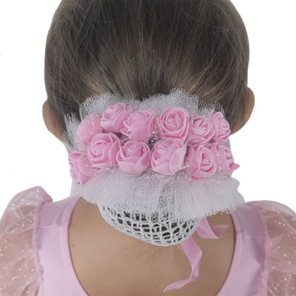 Arranjo de Cabelo Vya Fit Coque Flores Infantil Arranjo de Cabelo Vya Fit Coque Flores Infantil