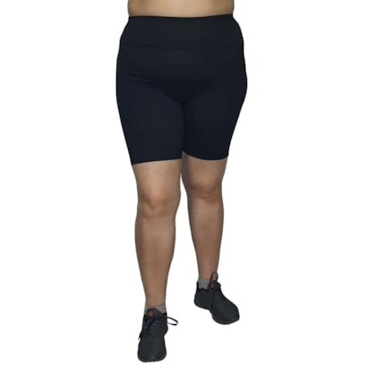 Bermuda Plus Size Selene Suplex Básica  Feminina Bermuda Plus Size Selene Suplex Básica  Feminina