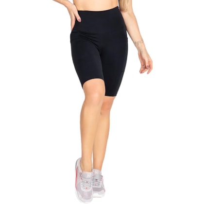 Bermuda Trinys A-857 High Compression Com Bolsos Feminina Bermuda Trinys A-857 High Compression Com Bolsos Feminina