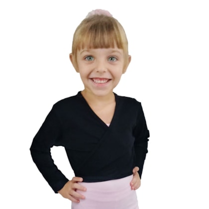 Bolero Ballet Casaquinho Ritmus Transpassado Poliamida Infantil Bolero Ballet Casaquinho Ritmus Transpassado Poliamida Infantil
