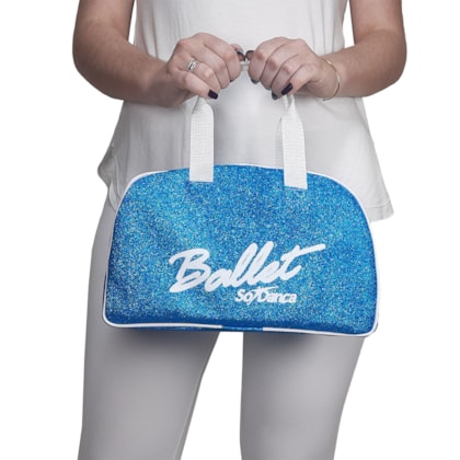 Bolsa de Mão Só Dança BG-762 Com Gliter Azul Feminina