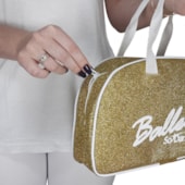 Bolsa de Mão Só Dança BG-762 Com Gliter Dourado Feminina