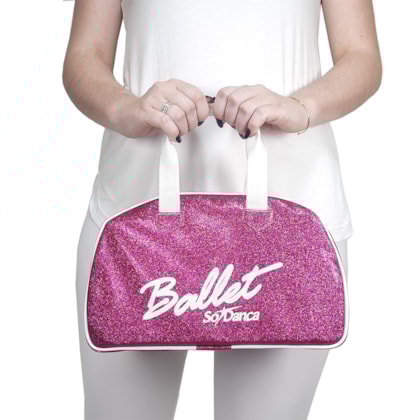Bolsa De Mão Só Dança BG-762 Com Gliter Pink Feminina Bolsa De Mão Só Dança BG-762 Com Gliter Pink Feminina