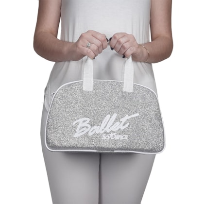 Bolsa de Mão Só Dança BG-762 Com Gliter Prata Feminino