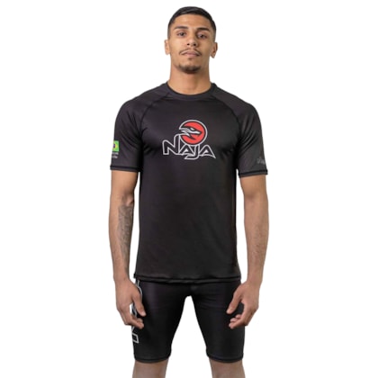 Camisa Naja Rash Guard Snake Manga Curta Masculina