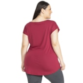 Camiseta Trinys Fluidity Essential A-874 Plus Size Bordô Feminina