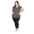 Camiseta Trinys Fluidity Essential A-874 Plus Size Mescla Feminina Camiseta Trinys Fluidity Essential A-874 Plus Size Mescla Feminina