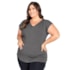 Camiseta Trinys Fluidity Essential A-874 Plus Size Mescla Feminina Camiseta Trinys Fluidity Essential A-874 Plus Size Mescla Feminina