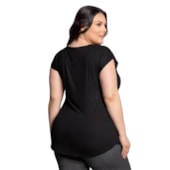 Camiseta Trinys Fluidity Essential A-874 Plus Size Preto Feminina