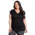 Camiseta Trinys Fluidity Essential A-874 Plus Size Preto Feminina