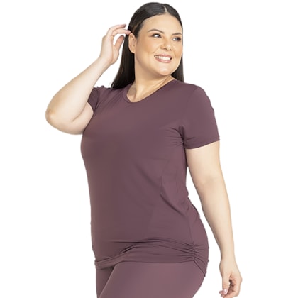 Camiseta Trinys Freedom Drape F-15744 Plus Size Feminina Camiseta Trinys Freedom Drape F-15744 Plus Size Feminina