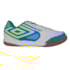 Chuteira Futsal Umbro Pro 5 Bump Club Branco e Azul Masculino Chuteira Futsal Umbro Pro 5 Bump Club Branco e Azul Masculino