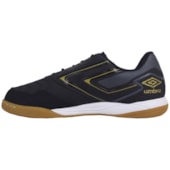 Chuteira Futsal Umbro Pro 5 Bump Club Preto e Dourado Unissex