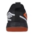 Chuteira Futsal Umbro Pro 5 Bump Preto e Laranja Infantil