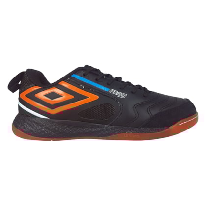 Chuteira Futsal Umbro Pro 5 Bump Preto e Laranja Unissex Chuteira Futsal Umbro Pro 5 Bump Preto e Laranja Unissex
