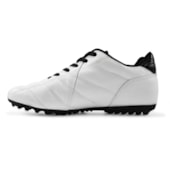 Chuteira Society Diavolo Classic Traction Couro Adulto Branco/Preto Chuteira Society Diavolo Classic Traction Couro Adulto Branco/Preto