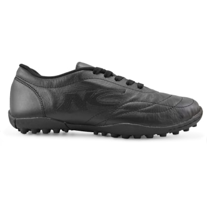 Chuteira Society New Camp Black Couro Adulto Preto/Black