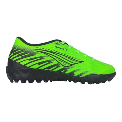 Chuteira Society Infantil Menino Penalty Bravo Verde neon