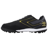 Chuteira Society Umbro Pro 5 Bump Club Preto e Dourado Unissex