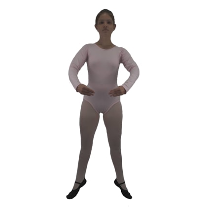 Collant Ballet Ritmus Manga Longa Juliana Feminino