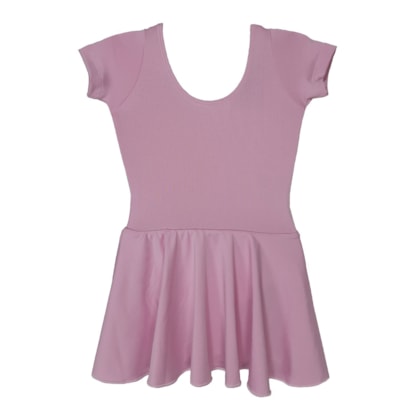 Collant Ballet Vya Fit Meia Manga com Saia Infantil Collant Ballet Vya Fit Meia Manga com Saia Infantil