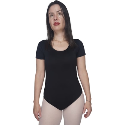 Collant Ballet Vya Fit Meia Manga Liso Feminino