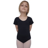 Collant Ballet Vya Fit Meia Manga Liso Infantil