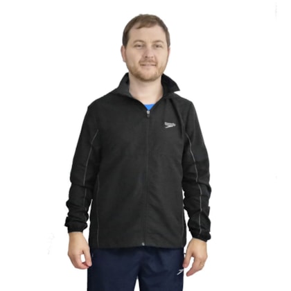 Jaqueta Speedo Ultra Active Com Capuz Microfibra Masculina Preto Jaqueta Speedo Ultra Active Com Capuz Microfibra Masculina Preto