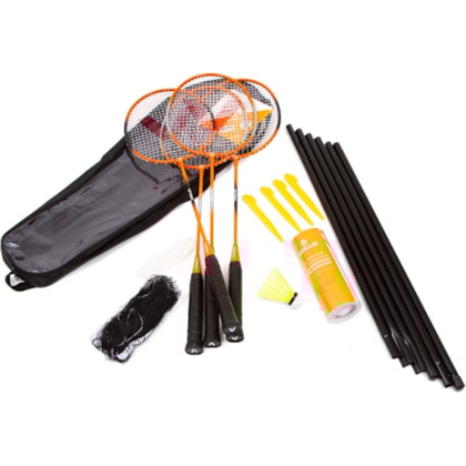 Kit Badminton Vollo 4 Raquetes + 3 Petecas + Suporte e Rede VB-004 Kit Badminton Vollo 4 Raquetes + 3 Petecas + Suporte e Rede VB-004