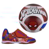 Kit Chuteira Marvel + Bola Spider Man Infantil Vermelho Kit Chuteira Marvel + Bola Spider Man Infantil Vermelho