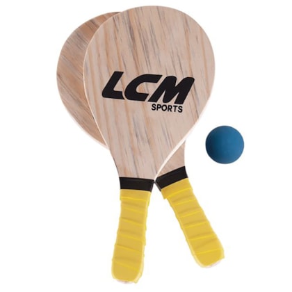 Kit Frescobol LCM Madeira 2-Raquetes+1Bola Kit Frescobol LCM Madeira 2-Raquetes+1Bola