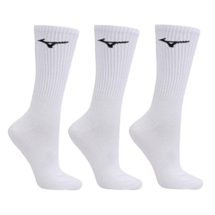 Kit Meia Mizuno Basic Cano Alto Unissex Tamanho 34 ao 45 Kit Meia Mizuno Basic Cano Alto Unissex Tamanho 34 ao 45