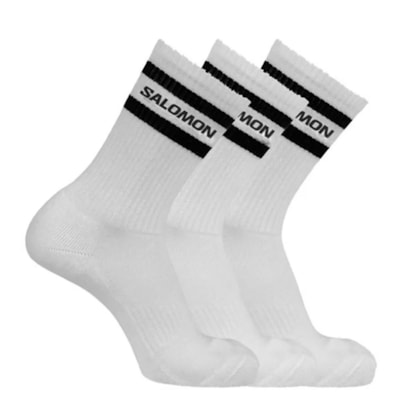 Kit Meia Salomon Crew Tripack Cano Alto Unissex Kit Meia Salomon Crew Tripack Cano Alto Unissex