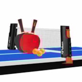 Kit Ping Pong Poker Star 2 Raquetes+3Bolas+Suporte+Rede Unissex Kit Ping Pong Poker Star 2 Raquetes+3Bolas+Suporte+Rede Unissex