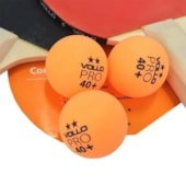 Kit Tênis De Mesa Vollo (2 Raquetes + 3 Bolas + Suporte + Rede) VT710-R Kit Tênis De Mesa Vollo (2 Raquetes + 3 Bolas + Suporte + Rede) VT710-R