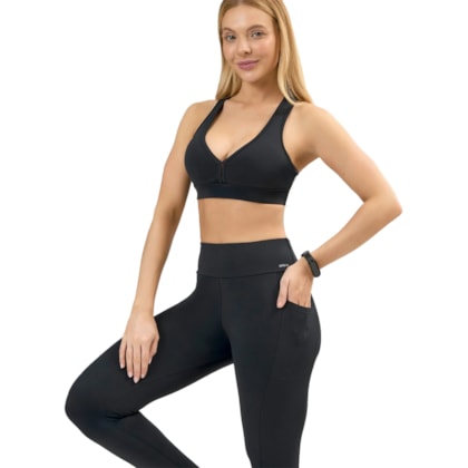 Legging Selene Suplex Com Bolso e Recorte Feminina