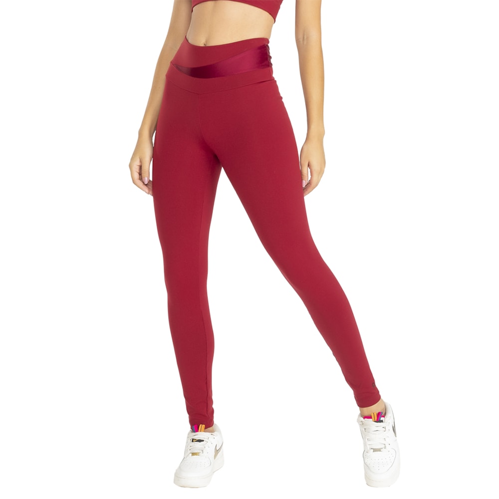 Legging Feminino Trinys Bordo Vermelho Compression Duo F-15813 Home ...