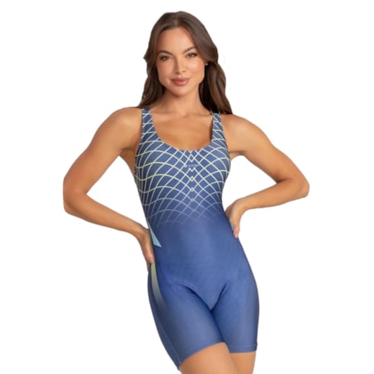 Maio Macaquinho Natação Trinys Estampado 3583 Feminino