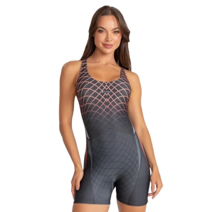 Maio Macaquinho Natação Trinys Estampado 3583 Feminino