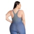 Maio Macaquinho Natação Trinys Estampado 3585 Plus Size