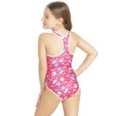 Maiô Natação Trinys Fun Dupla Face 3562 Infantil Pink/Amarelo