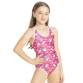 Maiô Natação Trinys Fun Dupla Face 3562 Infantil Pink/Amarelo