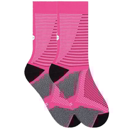 Meia Ciclista Selene Cano Longo Com Refletivo Pink Unissex Meia Ciclista Selene Cano Longo Com Refletivo Pink Unissex