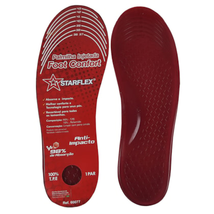 Palmilha Starflex Foot Confort Gel 36 ao 44 Unissex