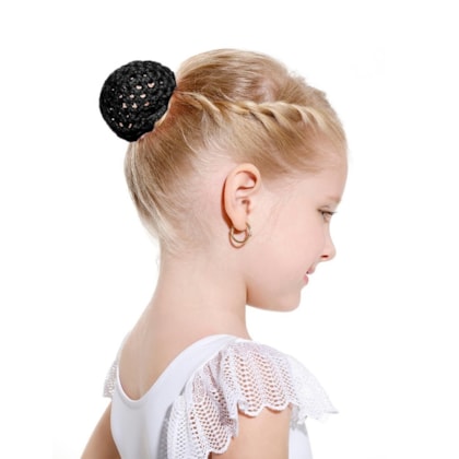 Redinha de Coque Grossa para Ballet Só Dança Croche Redinha de Coque Grossa para Ballet Só Dança Croche