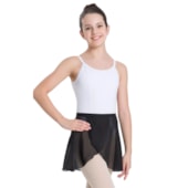 Saia Ballet Só Dança Transpassada Crepe SD-559 Infantil