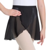 Saia Ballet Só Dança Transpassada Crepe SD-559 Infantil