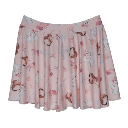 Saia Ballet VYA Fit Gode Estampada Infantil Saia Ballet VYA Fit Gode Estampada Infantil