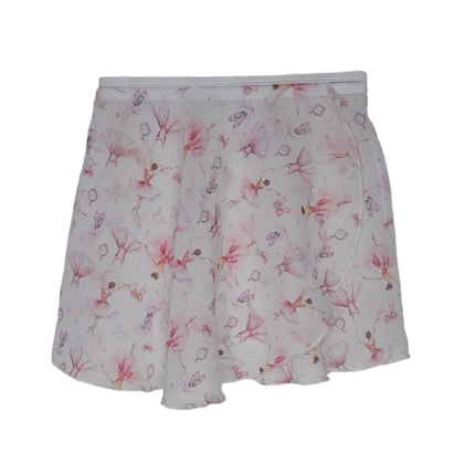 Saia Ballet VYA Fit Transpassada Estampada Infantil Saia Ballet VYA Fit Transpassada Estampada Infantil